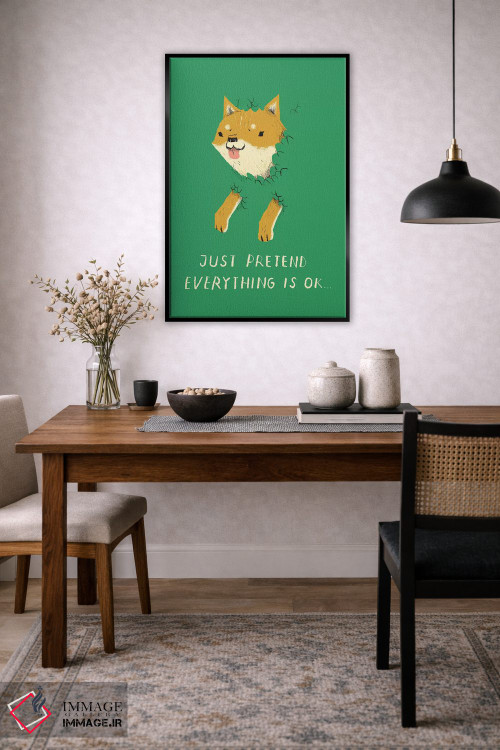 تابلو دکوراتیو سگ بوش اثر لوئیس روسکوش - D6B