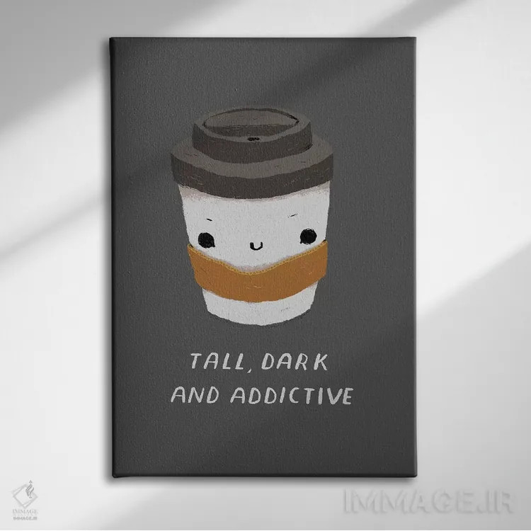 تابلو دکوراتیو بلند و تیره پوست اثر لوئیس روسکوش - نمای روبهرو روی دیوار