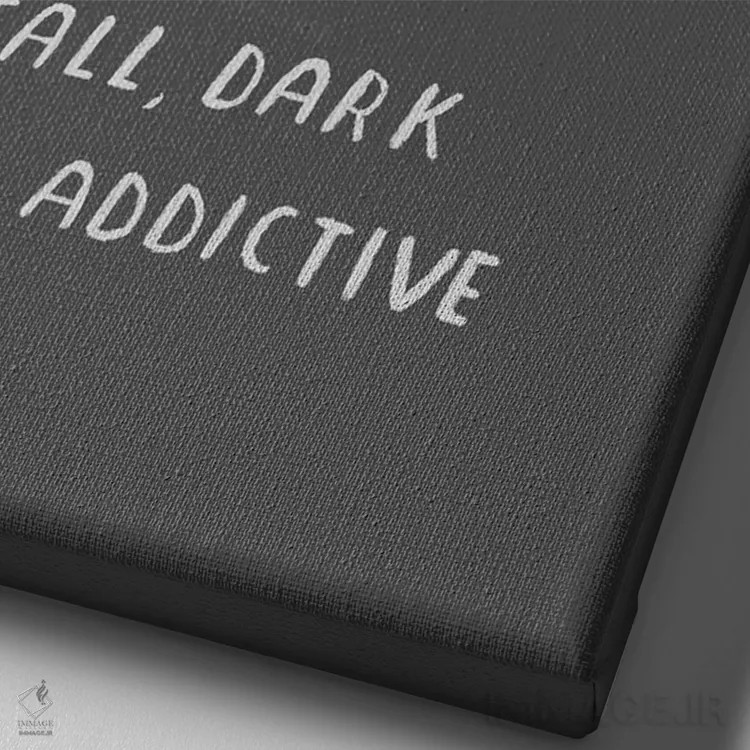 تابلو دکوراتیو بلند و تیره پوست اثر لوئیس روسکوش - نمای نزدیک بافت بوم