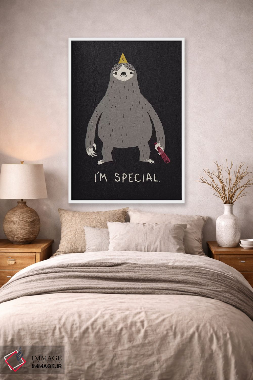 تابلو دکوراتیو تنبل اثر لوئیس روسکوش - D1W