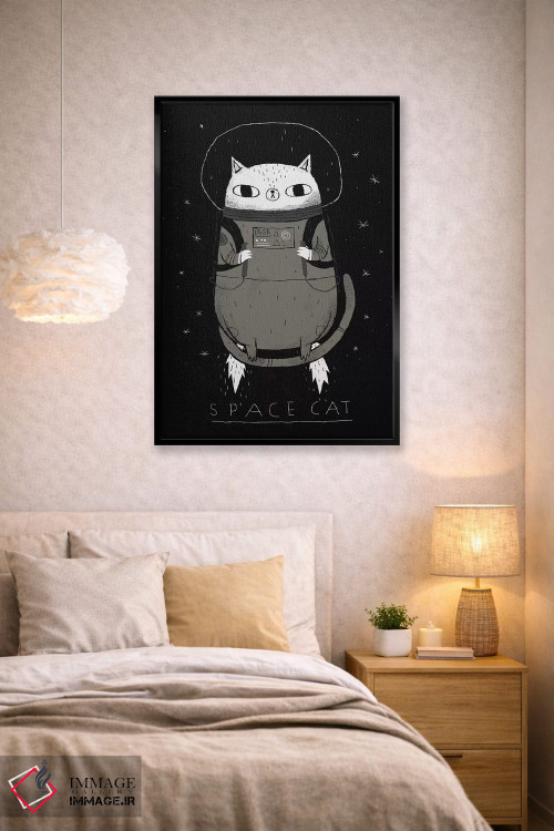 تابلو دکوراتیو گربه فضایی اثر لوئیس روسکوش - D1B