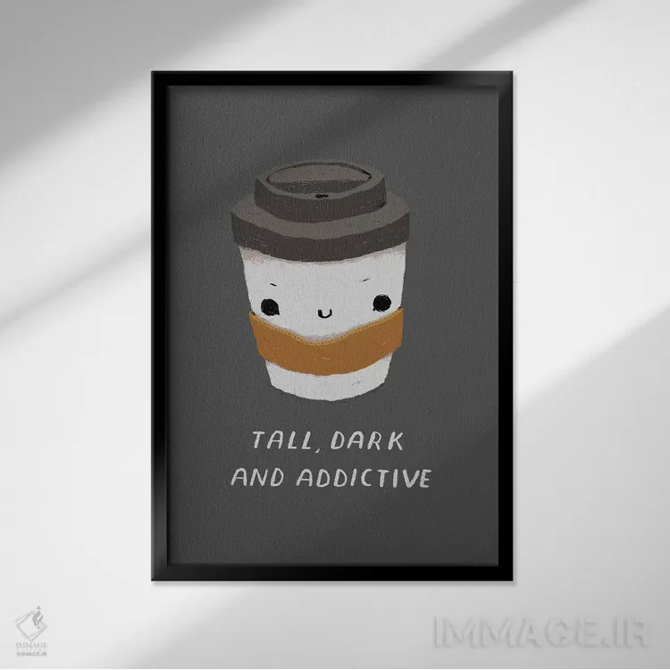 تابلو دکوراتیو بلند و تیره پوست اثر لوئیس روسکوش - نمای قابدار مشکی