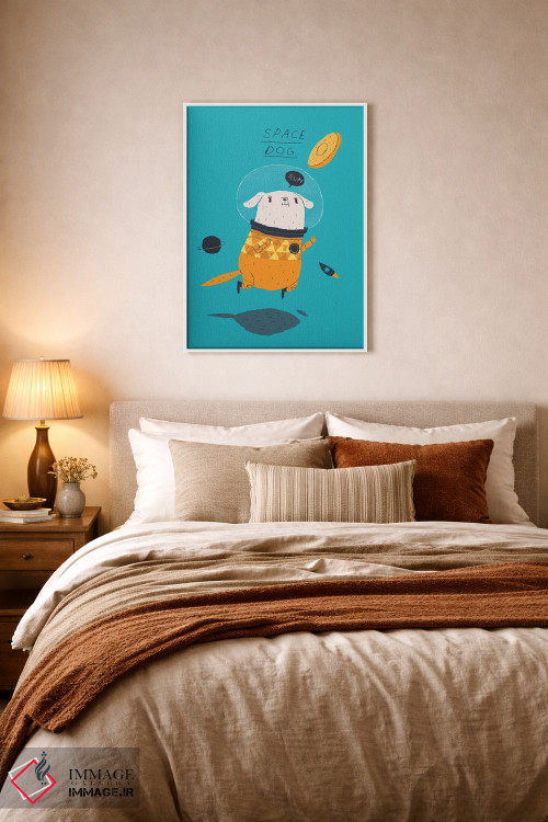 تابلو دکوراتیو سگ فضایی اثر لوئیس روسکوش - D5W