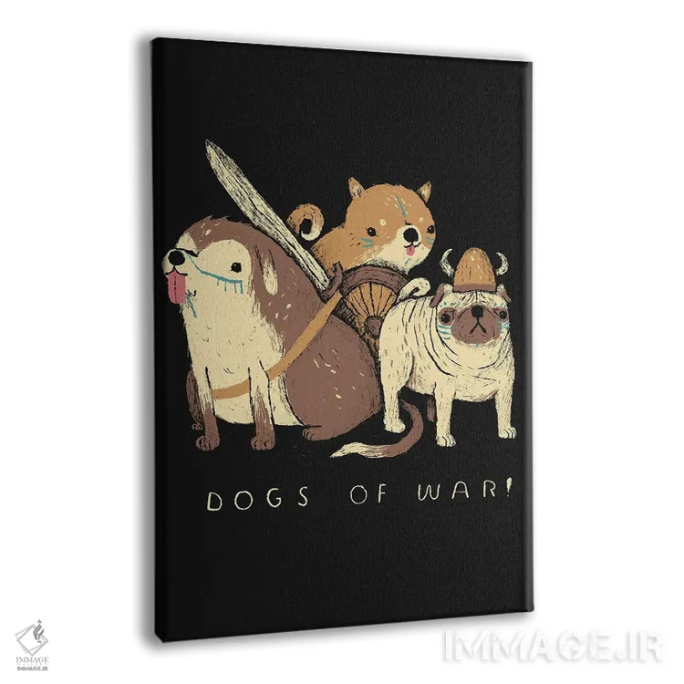 تابلو دکوراتیو سگ های جنگ اثر لوئیس روسکوش - نمای پرسپکتیو محصول