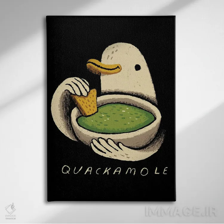 تابلو دکوراتیو آواکادو اردکی اثر لوئیس روسکوش - نمای روبهرو روی دیوار