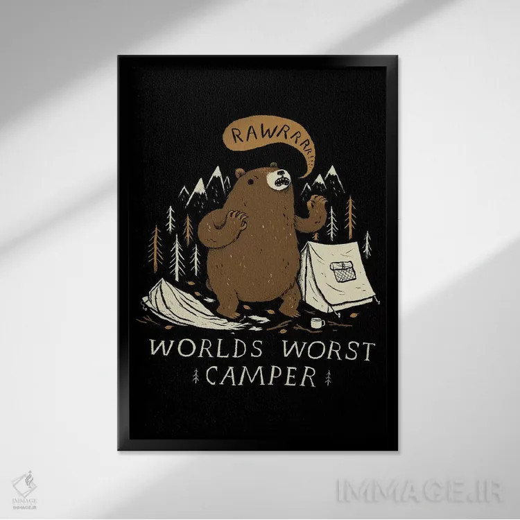 تابلو دکوراتیو بدترین اردو زن دنیا اثر لوئیس روسکوش - نمای قابدار مشکی