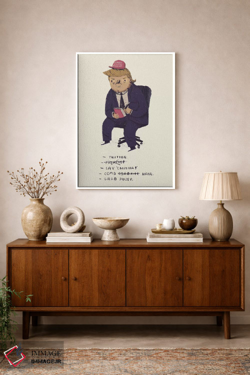 تابلو دکوراتیو لیست کارهای ترامپ اثر لوئیس روسکوش - D1W