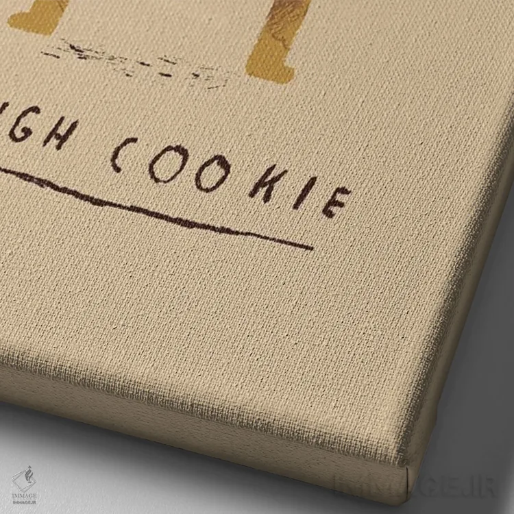 تابلو دکوراتیو آدم سرسخت اثر لوئیس روسکوش - نمای نزدیک بافت بوم