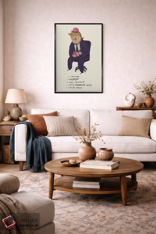 تابلو دکوراتیو لیست کارهای ترامپ اثر لوئیس روسکوش - D4B