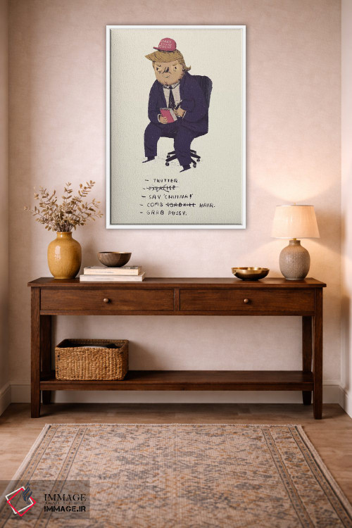 تابلو دکوراتیو لیست کارهای ترامپ اثر لوئیس روسکوش - D3W