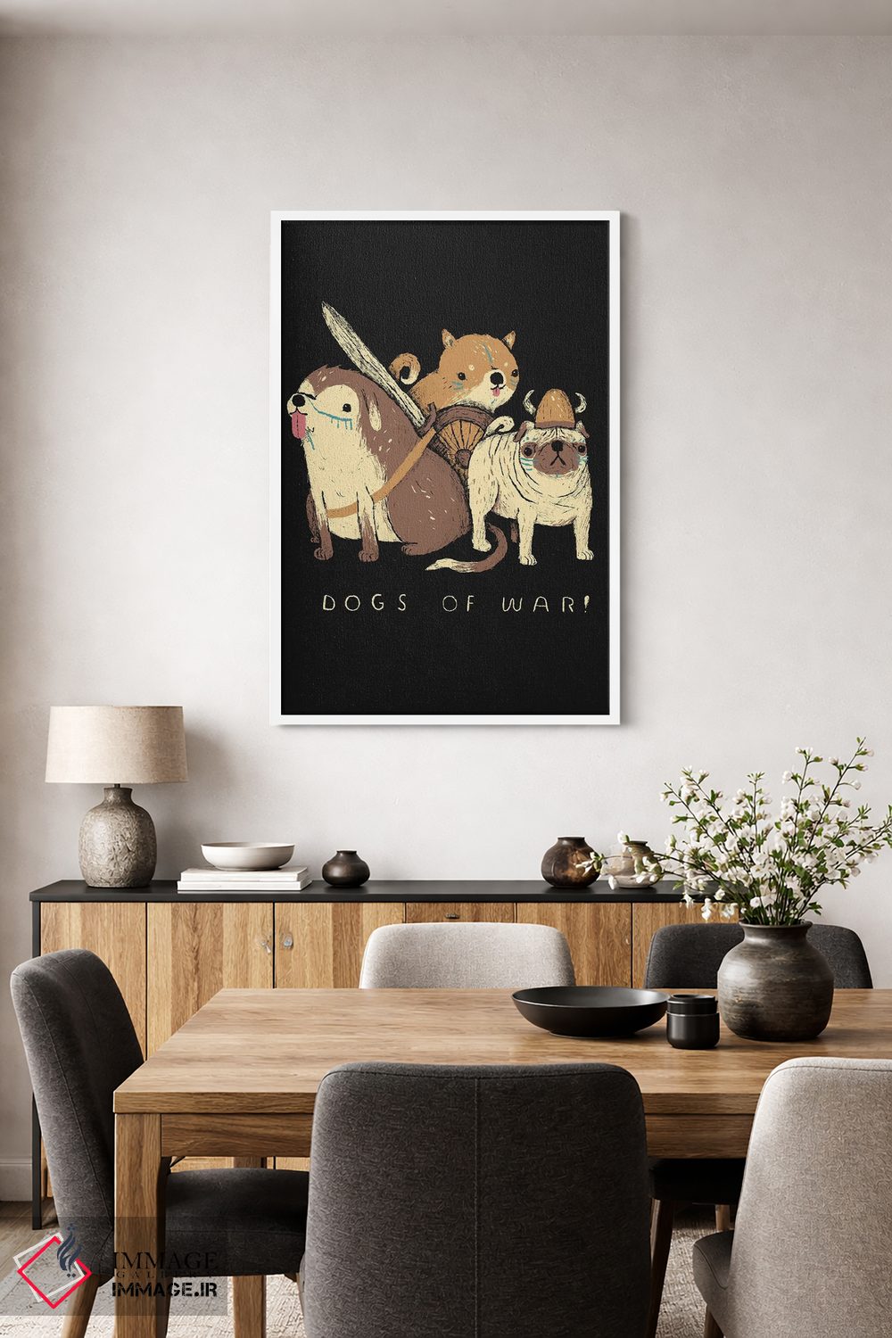 تابلو دکوراتیو سگ های جنگ اثر لوئیس روسکوش - D3W