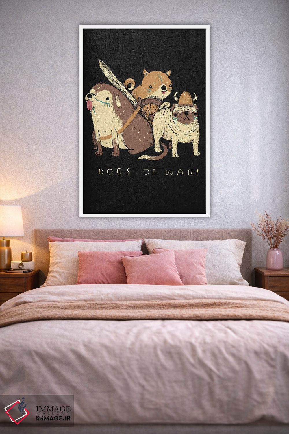 تابلو دکوراتیو سگ های جنگ اثر لوئیس روسکوش - D1W