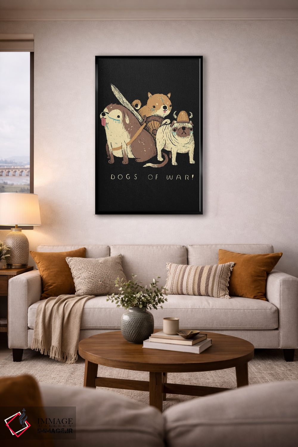 تابلو دکوراتیو سگ های جنگ اثر لوئیس روسکوش - D5B