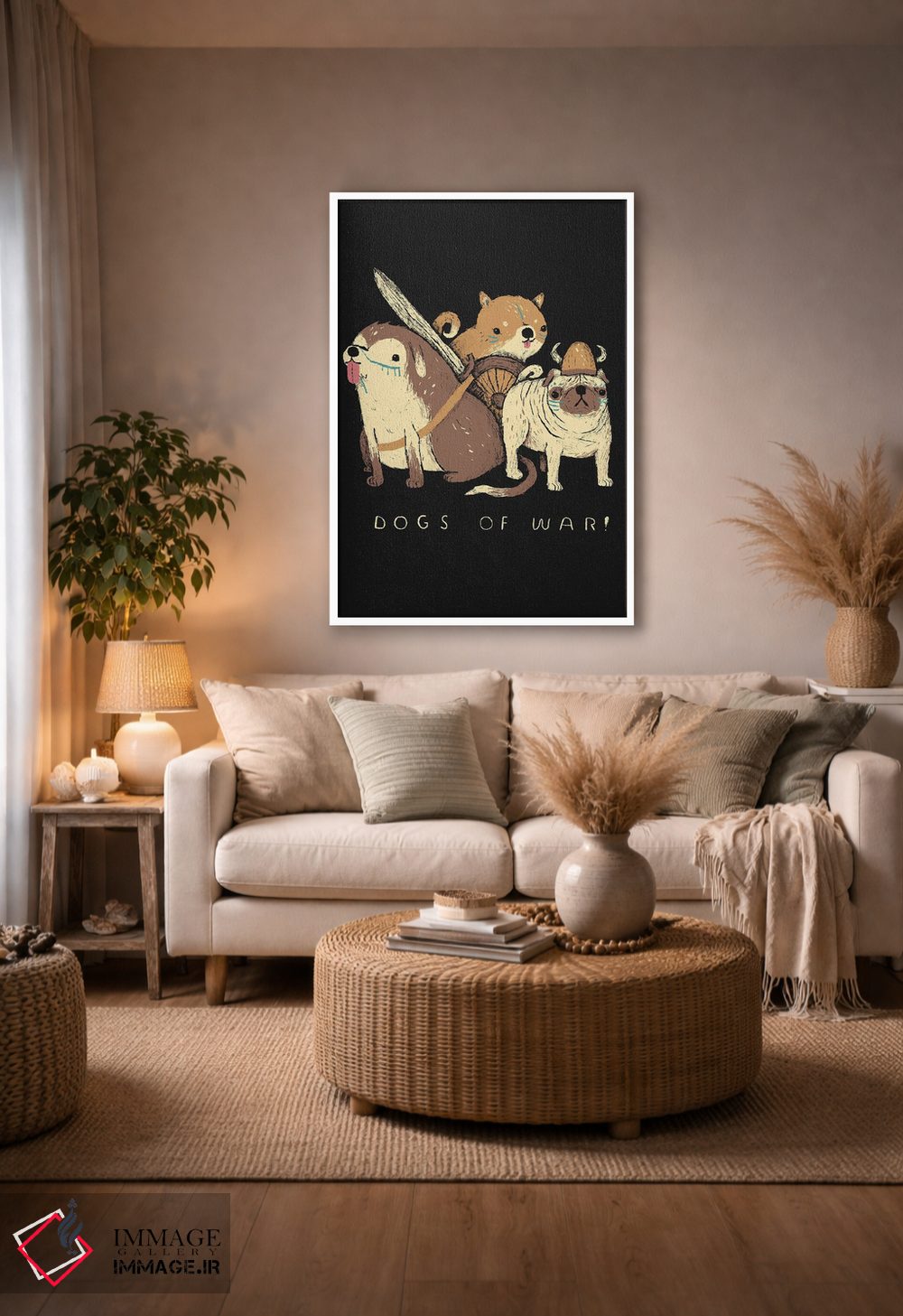 تابلو دکوراتیو سگ های جنگ اثر لوئیس روسکوش - D4W