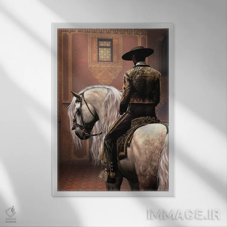 تابلو دکوراتیو ال کابایرو اثر لوری پرایندل - نمای قابدار سفید