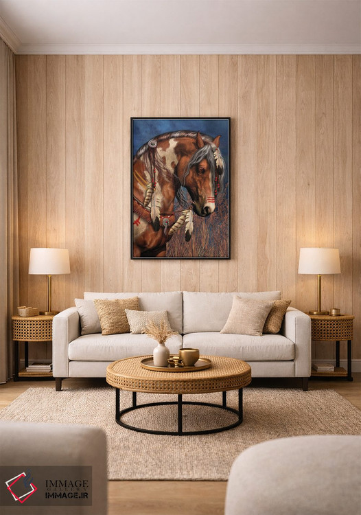 تابلو دکوراتیو اسب جنگی اثر لوری پرایندل - D1B