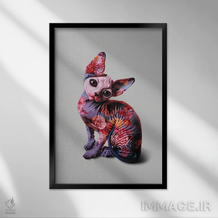 تابلو دکوراتیو مفیستو اثر لورا اچ. روبین - نمای قابدار مشکی