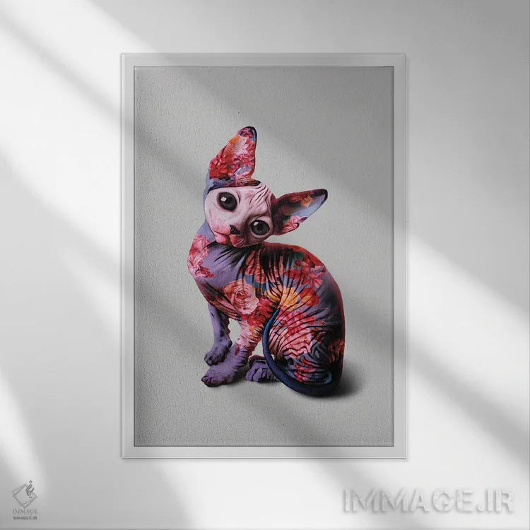 تابلو دکوراتیو مفیستو اثر لورا اچ. روبین - نمای قابدار سفید