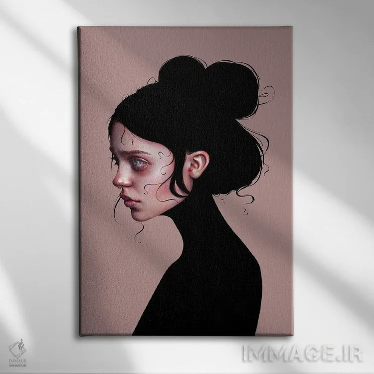 تابلو دکوراتیو دختر خیره اثر لورا اچ. روبین - نمای روبهرو روی دیوار