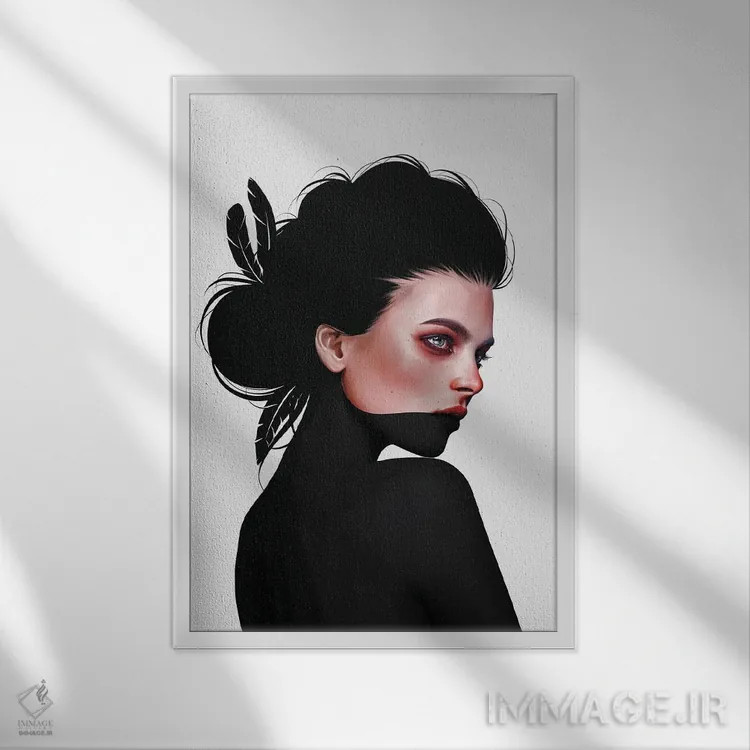 تابلو دکوراتیو اولیو اثر لورا اچ. روبین - نمای قابدار سفید