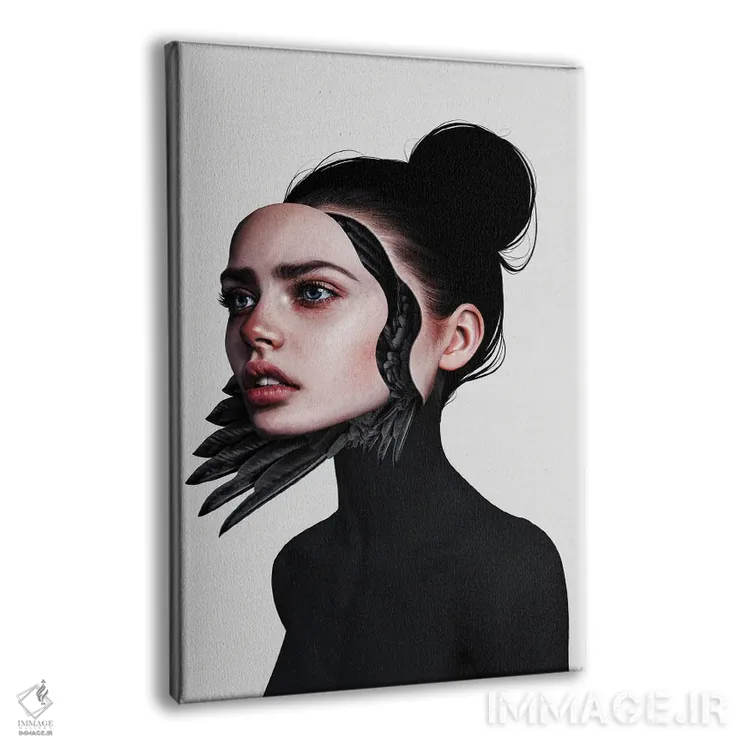 تابلو دکوراتیو پشت نقاب اثر لورا اچ. روبین - نمای پرسپکتیو محصول