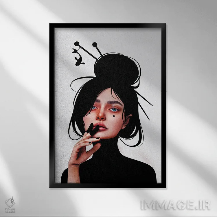 تابلو دکوراتیو زیو اثر لورا اچ. روبین - نمای قابدار مشکی