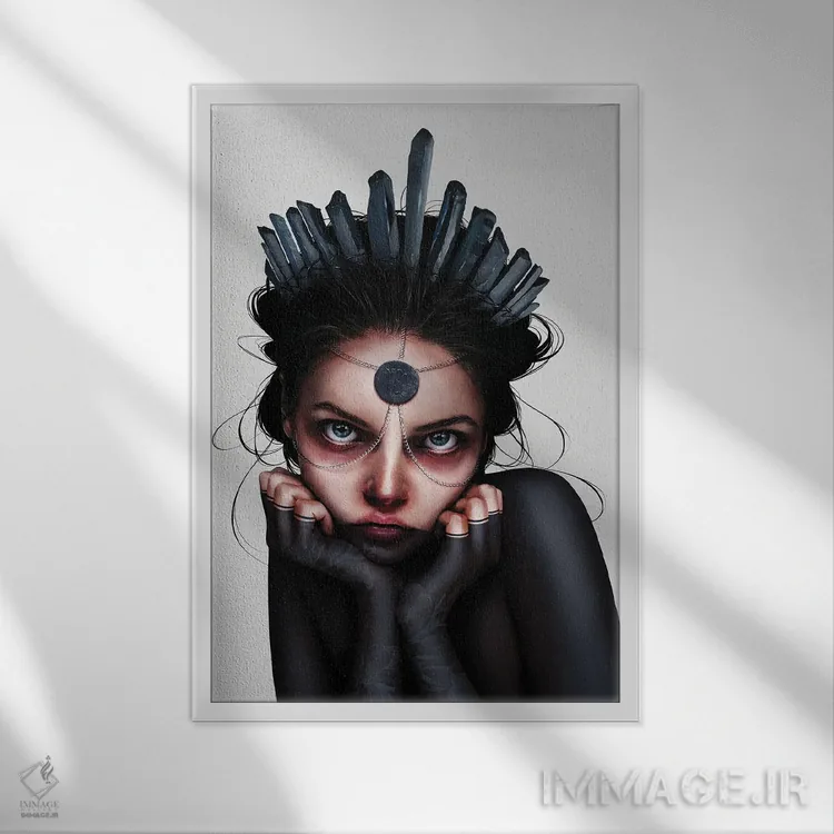 تابلو دکوراتیو برج سنبله اثر لورا اچ. روبین - نمای قابدار سفید