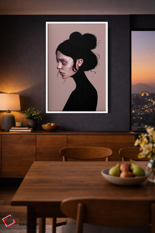 تابلو دکوراتیو دختر خیره اثر لورا اچ. روبین - D4W