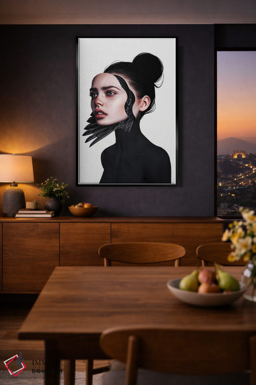 تابلو دکوراتیو پشت نقاب اثر لورا اچ. روبین - D1B