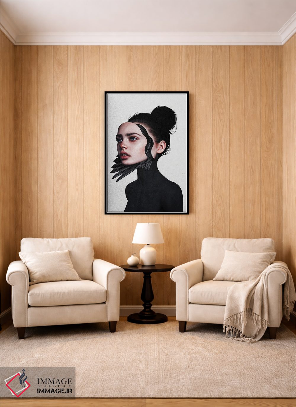 تابلو دکوراتیو پشت نقاب اثر لورا اچ. روبین - D4B