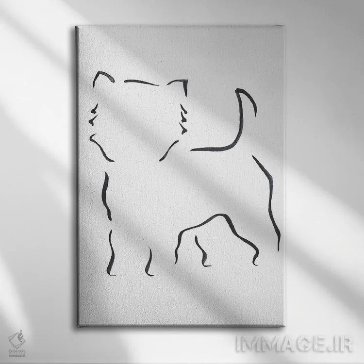تابلو مینیمال تریر سفید وستهیلند اثر لزلی بیشاپ - نمای روبهرو روی دیوار
