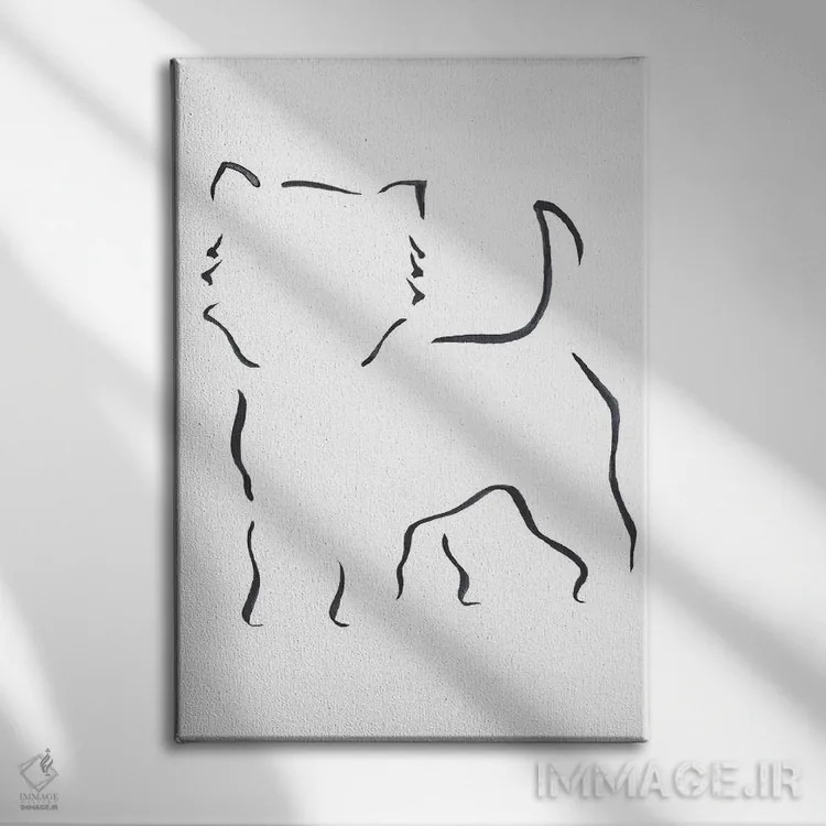 تابلو مینیمال تریر سفید وستهیلند اثر لزلی بیشاپ - نمای روبهرو روی دیوار