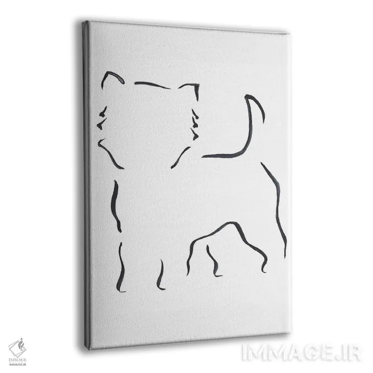 تابلو مینیمال تریر سفید وستهیلند اثر لزلی بیشاپ - نمای پرسپکتیو محصول