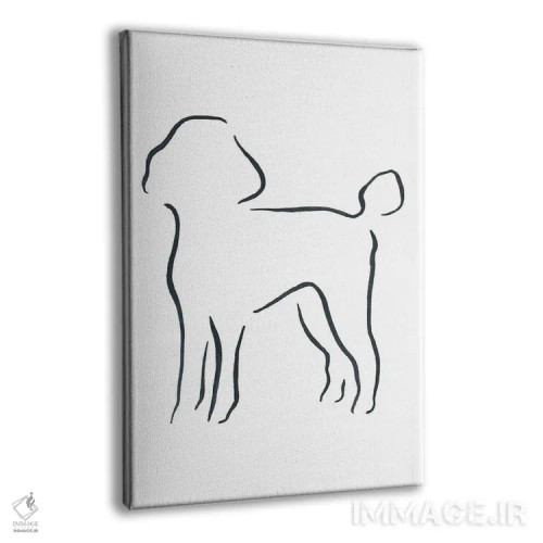 تابلو مینیمال پودل اثر لزلی بیشاپ - نمای پرسپکتیو محصول