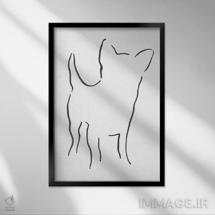 تابلو مینیمال چی واوا اثر لزلی بیشاپ - نمای قابدار مشکی