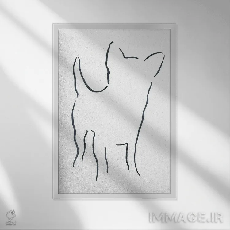 تابلو مینیمال چی واوا اثر لزلی بیشاپ - نمای قابدار سفید