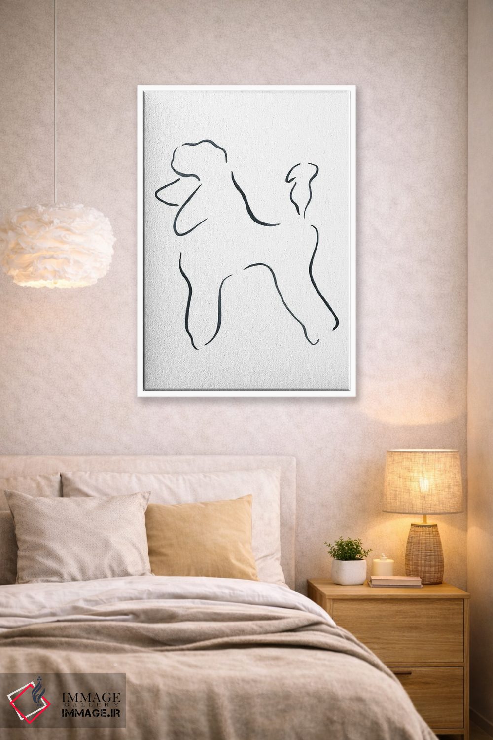 تابلو مینیمال پودل اثر لزلی بیشاپ - D1W