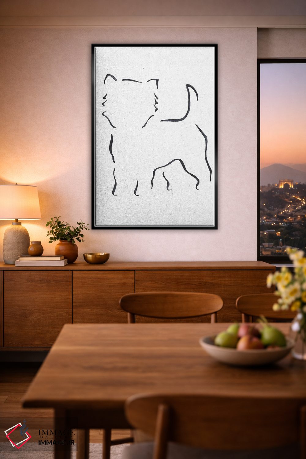 تابلو مینیمال تریر سفید وستهیلند اثر لزلی بیشاپ - D3B