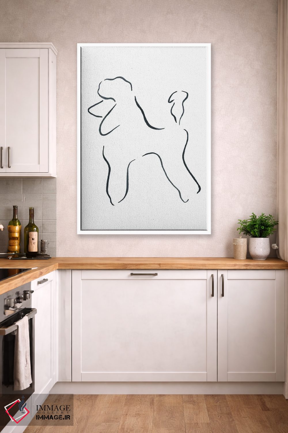 تابلو مینیمال پودل اثر لزلی بیشاپ - D5W