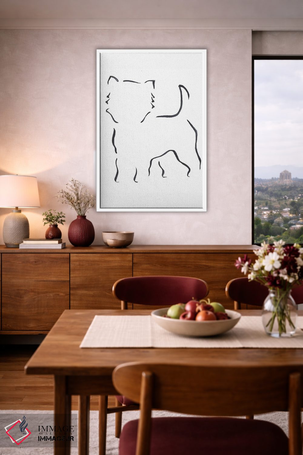 تابلو مینیمال تریر سفید وستهیلند اثر لزلی بیشاپ - D4W