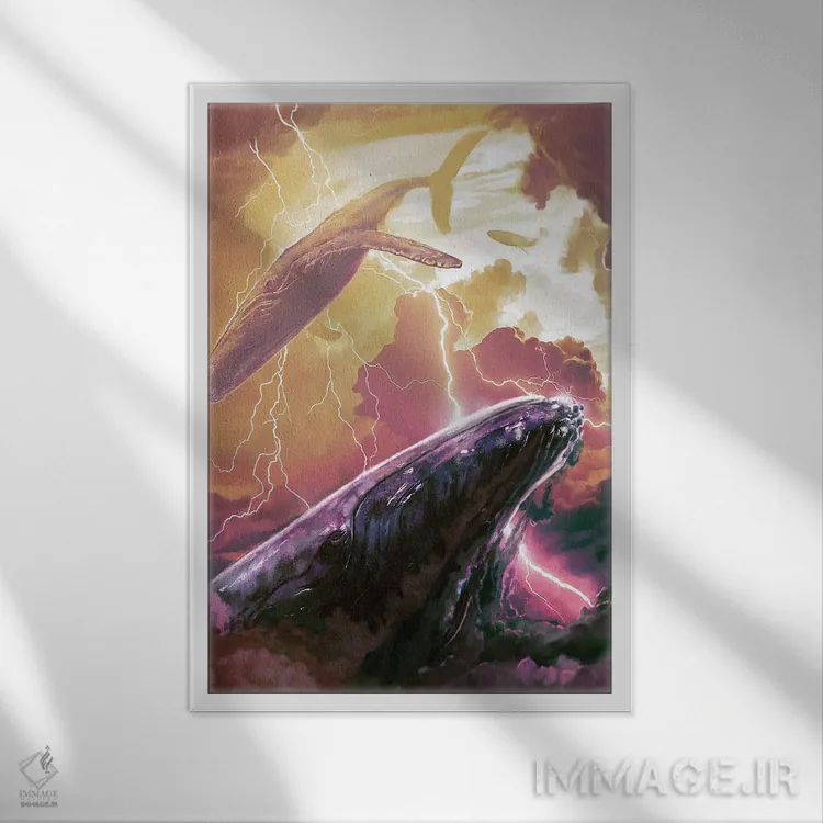 تابلو دکوراتیو رویاهای الکتریکی اثر لوییز گلبی - نمای قابدار سفید