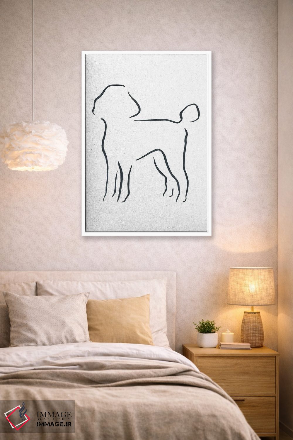 تابلو مینیمال پودل اثر لزلی بیشاپ - D1W