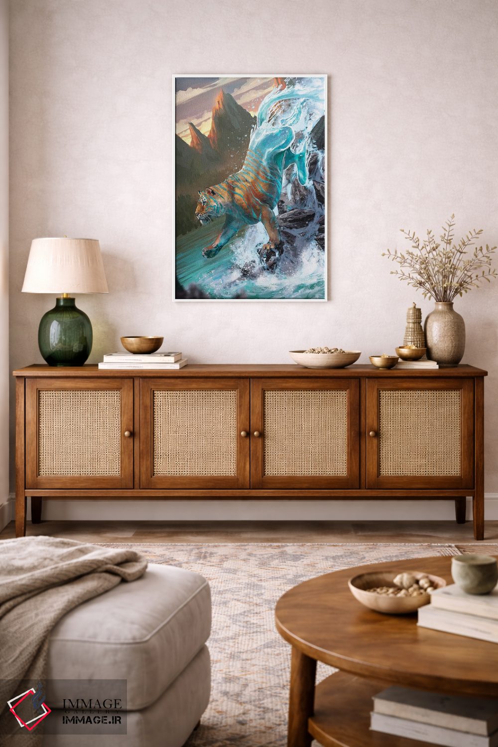 تابلو دکوراتیو ببر آبی اثر لوییز گلبی - D2W