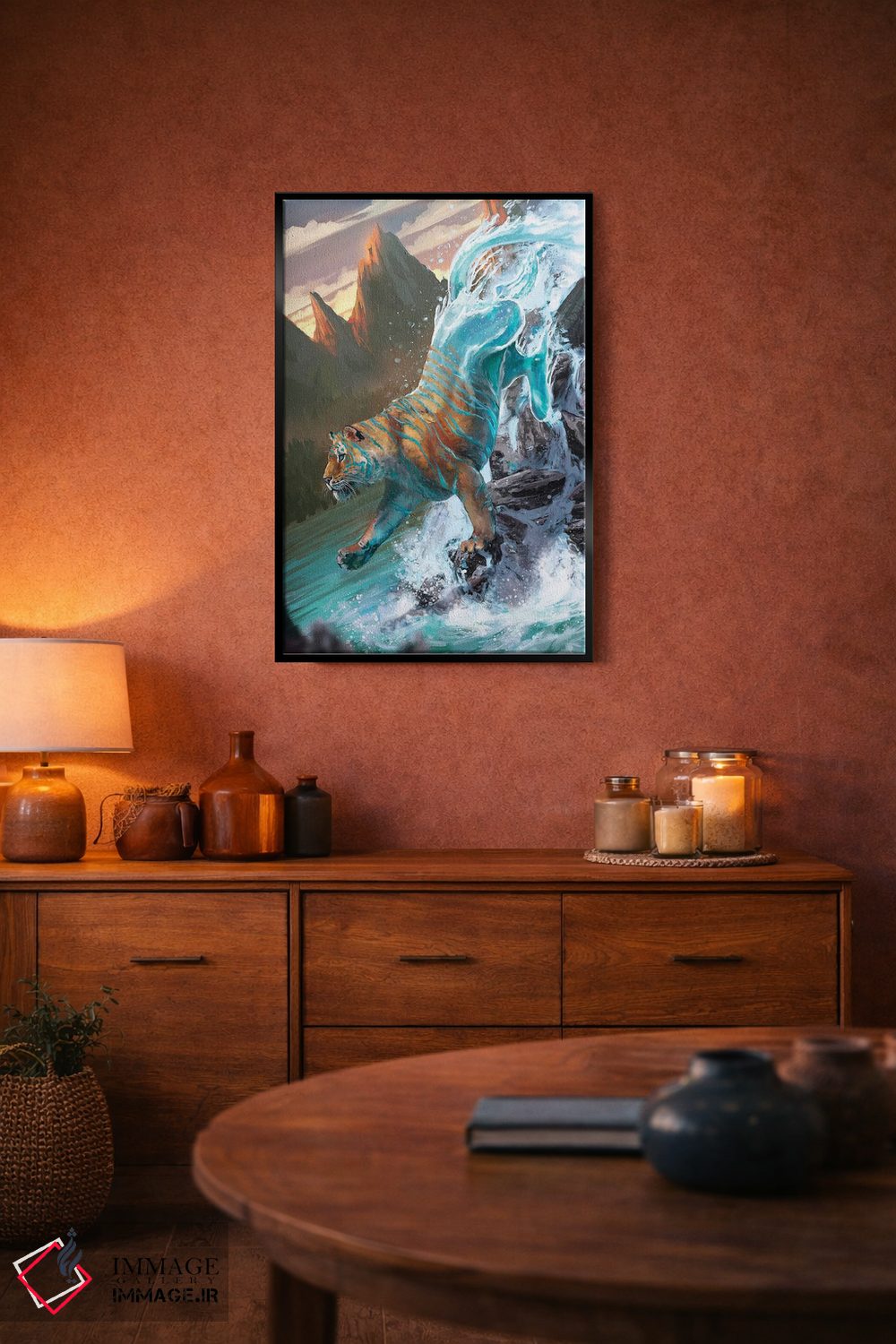 تابلو دکوراتیو ببر آبی اثر لوییز گلبی - D5B