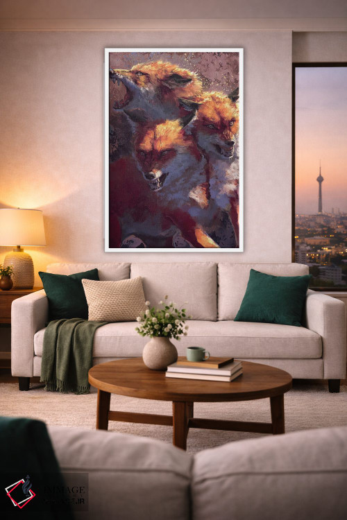 تابلو دکوراتیو روباه سه سر اثر لوییز گلبی - D1W