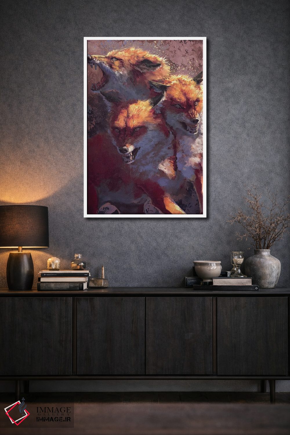 تابلو دکوراتیو روباه سه سر اثر لوییز گلبی - D2W