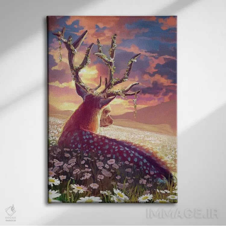 تابلو دکوراتیو دشت گل های مروارید اثر لوییز گلبی - نمای روبهرو روی دیوار