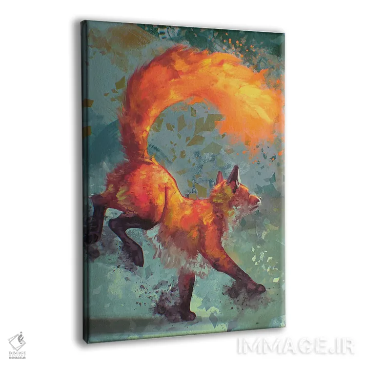تابلو دکوراتیو روباه آتشین اثر لوییز گلبی - نمای پرسپکتیو محصول