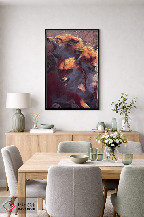 تابلو دکوراتیو روباه سه سر اثر لوییز گلبی - D6B