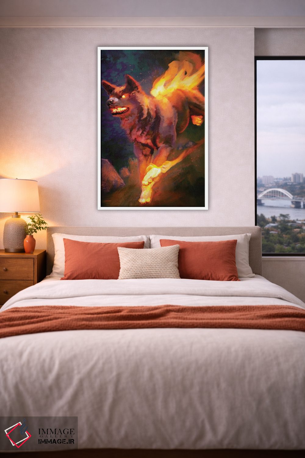 تابلو دکوراتیو سگ آتشین اثر لوییز گلبی - D3W